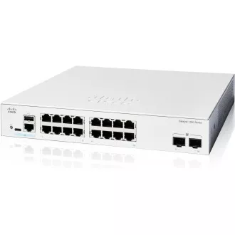 Cisco Catalyst Switch C1300-16T-2G (16xGbE, 2xSFP, lüfterlos) Cisco Catalyst Switch C1300-16T-2G (16xGbE, 2xSFP, lüfterlos)