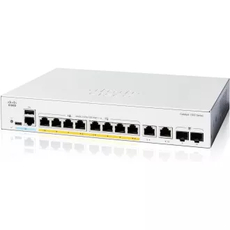 Cisco Catalyst-Switch C1300-8P-E-2G (8xGbE, 2xGbE/SFP-Kombination, 8xPoE , 60W, lüfterlos)