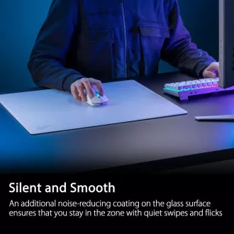 ASUS Mauspad ROG Moonstone ACE (Größe L / Weiß), Glas