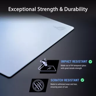 ASUS Mauspad ROG Moonstone ACE (Größe L / Weiß), Glas