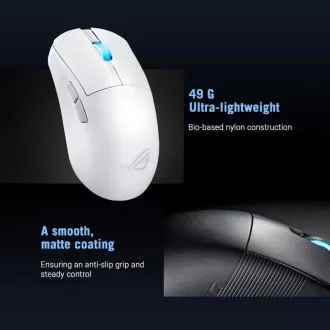 ASUS Gaming-Maus ROG Harpe Ace Mini, Drahtlos BT, RF 2.4GHz, Weiß