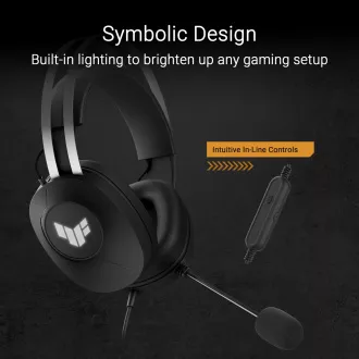 ASUS Headset TUF Gaming H1 GEN II, Kabelgebundenes Gaming-Headset, Schwarz ASUS Headset TUF Gaming H1 GEN II, Kabelgebundenes Gaming-Headset, Schwarz