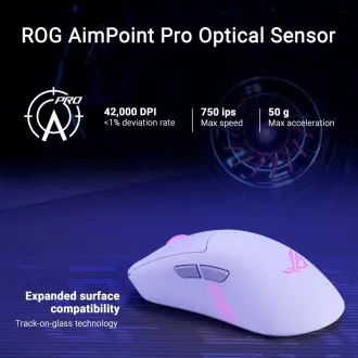 ASUS Maus ROG Keris II Origin, kabellose Gaming-Maus, weiß