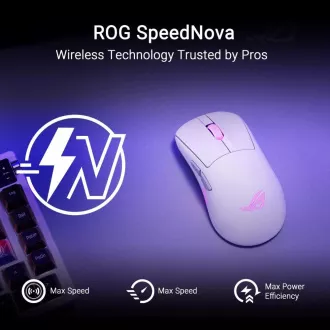 ASUS Maus ROG Keris II Origin, kabellose Gaming-Maus, weiß