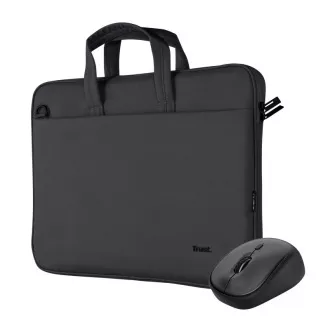 TRUST 16" Notebooktasche   kabellose Maus, Schwarz