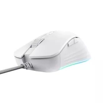 TRUST Gaming-Maus GXT 924W YBAR  Gaming-Maus, optisch, USB, weiß