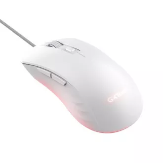 TRUST Gaming-Maus GXT 924W YBAR  Gaming-Maus, optisch, USB, weiß