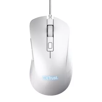 TRUST Gaming-Maus GXT 924W YBAR  Gaming-Maus, optisch, USB, weiß