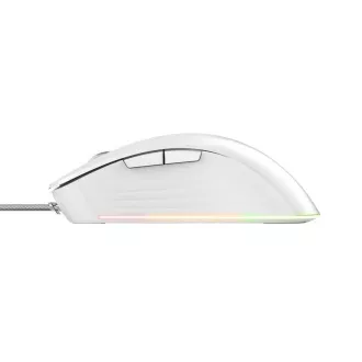 TRUST Gaming-Maus GXT 924W YBAR  Gaming-Maus, optisch, USB, weiß