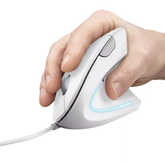 TRUST Verto Vertikale Maus Ergonomische Maus, USB, Weiß TRUST Verto Vertikale Maus Ergonomische Maus, USB, Weiß