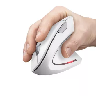 TRUST Verto Vertikale Maus Kabellose ergonomische Maus, USB, Weiß