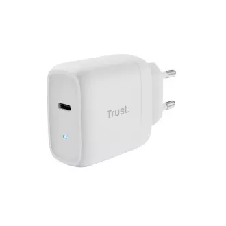 TRUST Ladegerät 45W Maxo, USB-C, Wandladegerät, 2m USB-C Kabel, weiß TRUST Ladegerät 45W Maxo, USB-C, Wandladegerät, 2m USB-C Kabel, weiß
