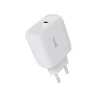 TRUST Ladegerät 45W Maxo, USB-C, Wandladegerät, 2m USB-C Kabel, weiß TRUST Ladegerät 45W Maxo, USB-C, Wandladegerät, 2m USB-C Kabel, weiß
