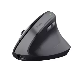 TRUST Bayo II Ergonomische Vertikale Maus, Kabellos, Schwarz