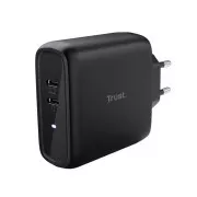 TRUST MAXO 65W Ladegerät, 2x USB-C, schwarz