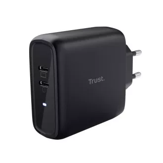 TRUST MAXO 65W Ladegerät, 2x USB-C, schwarz TRUST MAXO 65W Ladegerät, 2x USB-C, schwarz