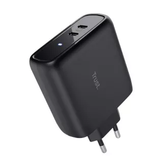 TRUST MAXO 65W Ladegerät, 2x USB-C, schwarz TRUST MAXO 65W Ladegerät, 2x USB-C, schwarz