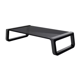 TRUST Monitorständer Monta, Glasfuß, schwarz