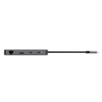 TRUST Docking Station DALYX USB-C, 8in1, HDMI, RJ45, 2xUSB-C, 2xUSB-A, microSD/SD-Karte, grau