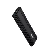 TRUST Externes Gehäuse für M.2 SSD, USB-C 3.2 Gen2, M.2 2280, schwarz