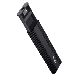 TRUST Externes Gehäuse für M.2 SSD, USB-C 3.2 Gen2, M.2 2280, schwarz