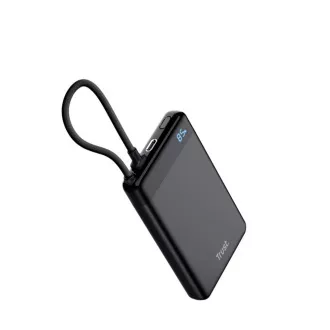TRUST Powerbank Fiera, 10000 mAh, Mit Kabel, 2x USB-C, schwarz TRUST Powerbank Fiera, 10000 mAh, Mit Kabel, 2x USB-C, schwarz