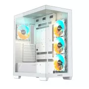 GIGABYTE Gehäuse GB-C500PI ST, Mid-Tower, 1xUSB-C 3.2, 2xUSB 3.0, 4x 120mm ARGB Lüfter, weiß