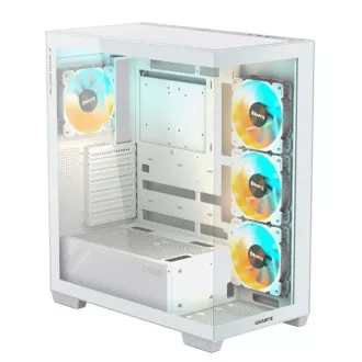 GIGABYTE Gehäuse GB-C500PI ST, Mid-Tower, 1xUSB-C 3.2, 2xUSB 3.0, 4x 120mm ARGB Lüfter, weiß GIGABYTE Gehäuse GB-C500PI ST, Mid-Tower, 1xUSB-C 3.2, 2xUSB 3.0, 4x 120mm ARGB Lüfter, weiß