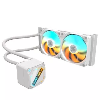 GIGABYTE Wasserkühler GAMING 240 ICE, 2x120mm, ARGB, LGA1851, AM5, weiß GIGABYTE Wasserkühler GAMING 240 ICE, 2x120mm, ARGB, LGA1851, AM5, weiß