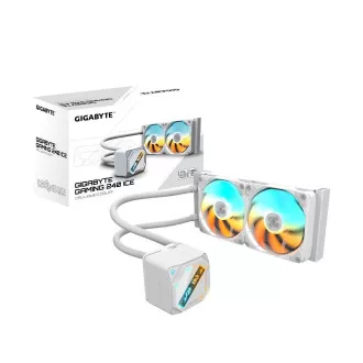 GIGABYTE Wasserkühler GAMING 240 ICE, 2x120mm, ARGB, LGA1851, AM5, weiß GIGABYTE Wasserkühler GAMING 240 ICE, 2x120mm, ARGB, LGA1851, AM5, weiß