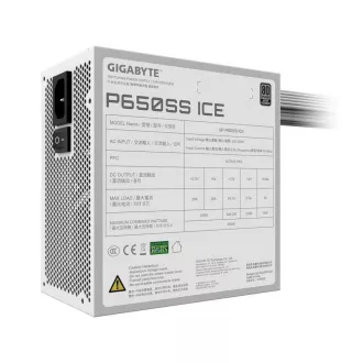 GIGABYTE Netzteil P650SS ICE, 650W, 80  Silber, 120mm, ATX 3.0, weiß