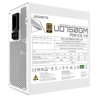 GIGABYTE Netzteil UD750GM PG5 ICE 750W, 120mm, voll modular, 80 Plus Gold, ATX 3.1