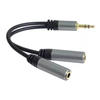 PremiumCord HQ 3,5mm Klinkenstecker - 2x Klinkenbuchse 15cm PremiumCord HQ 3,5mm Klinkenstecker - 2x Klinkenbuchse 15cm