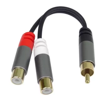 PremiumCord-Verteiler HQ CINCH Stecker - 2x CINCH Buchse 15cm