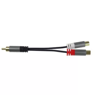 PremiumCord-Verteiler HQ CINCH Stecker - 2x CINCH Buchse 15cm