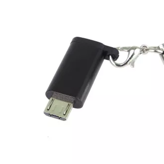 PremiumCord Adapter USB-C Buchse - USB 2.0 Micro-B/Stecker, schwarz mit Aufhängeöse PremiumCord Adapter USB-C Buchse - USB 2.0 Micro-B/Stecker, schwarz mit Aufhängeöse
