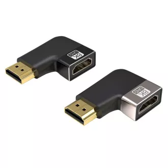 PREMIUMCORD Adapterstecker 8K HDMI A - HDMI A, F/M, bis zu 90° - links PREMIUMCORD Adapterstecker 8K HDMI A - HDMI A, F/M, bis zu 90° - links