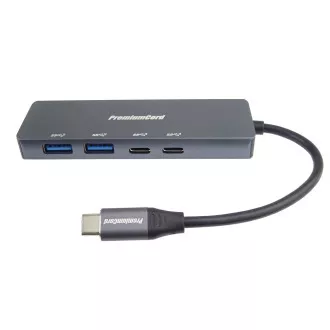 PREMIUMCORD Hub USB-C auf 2x USB 3.2 Typ-C 2x USB 3.2, 5G SuperSpeed, Aluminium PREMIUMCORD Hub USB-C auf 2x USB 3.2 Typ-C 2x USB 3.2, 5G SuperSpeed, Aluminium
