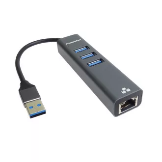 PREMIUMCORD Adapter USB3.0 - LAN RJ45 ETHERNET 10/100/1000 MBIT 3x USB3.0 Anschluss PREMIUMCORD Adapter USB3.0 - LAN RJ45 ETHERNET 10/100/1000 MBIT 3x USB3.0 Anschluss