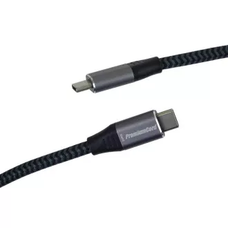 PREMIUMCORD USB-C Kabel (USB 3.2 Gen2x2, 5A, 100W, 20Gbit/s) 3m, Grau PREMIUMCORD USB-C Kabel (USB 3.2 Gen2x2, 5A, 100W, 20Gbit/s) 3m, Grau