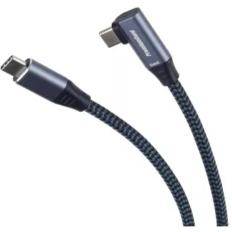 PREMIUMCORD USB-C gebogenes Kabel (USB 3.2 Gen2x2, 5A, 100W, 20Gbit/s) 3m, Grau PREMIUMCORD USB-C gebogenes Kabel (USB 3.2 Gen2x2, 5A, 100W, 20Gbit/s) 3m, Grau
