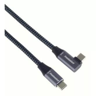 PREMIUMCORD USB-C gebogenes Kabel (USB 3.2 Gen2x2, 5A, 100W, 20Gbit/s) 3m, Grau PREMIUMCORD USB-C gebogenes Kabel (USB 3.2 Gen2x2, 5A, 100W, 20Gbit/s) 3m, Grau