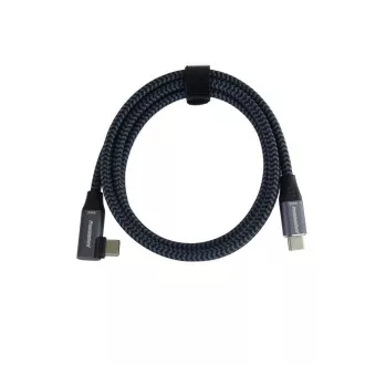 PREMIUMCORD USB-C gebogenes Kabel (USB 3.2 Gen2x2, 5A, 100W, 20Gbit/s) 3m, Grau PREMIUMCORD USB-C gebogenes Kabel (USB 3.2 Gen2x2, 5A, 100W, 20Gbit/s) 3m, Grau