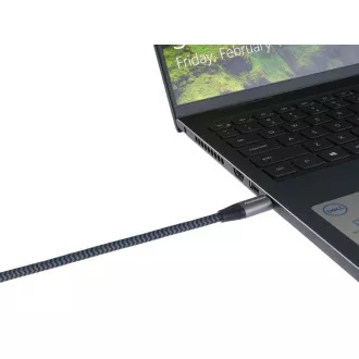 PREMIUMCORD USB-C gebogenes Kabel (USB 3.2 Gen2x2, 5A, 100W, 20Gbit/s) 3m, Grau PREMIUMCORD USB-C gebogenes Kabel (USB 3.2 Gen2x2, 5A, 100W, 20Gbit/s) 3m, Grau