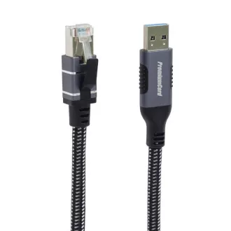 PremiumCord Ethernet-Kabel USB3.2 zu LAN RJ45 10/100/1000, 3m PremiumCord Ethernet-Kabel USB3.2 zu LAN RJ45 10/100/1000, 3m