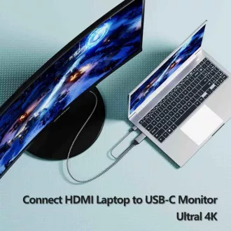 PREMIUMCORD Adapter HDMI 2.0 auf USB-C, 4K@60Hz, 2m
