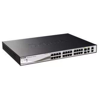 D-Link DES-1210-28P 24-Port 10/100 PoE Smart Switch   2 Combo 1000BaseT/SFP   2 Gigabit