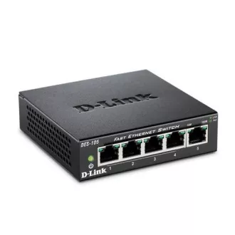 D-Link DES-105 5-Port 10/100 Metallgehäuse Desktop-Switch D-Link DES-105 5-Port 10/100 Metallgehäuse Desktop-Switch
