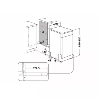 Whirlpool WSFO 3O34 PF X Freistehender Geschirrspüler Whirlpool WSFO 3O34 PF X Freistehender Geschirrspüler