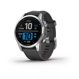 Garmin fenix 7s Glas, Silber/Graphit-Silikonband, EU Garmin fenix 7s Glas, Silber/Graphit-Silikonband, EU